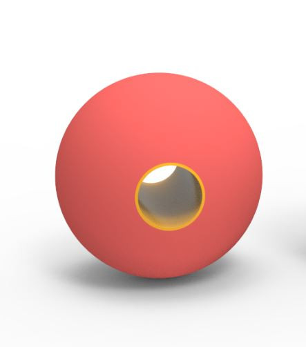 Kula gumowa EPDM z tunelem