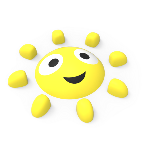 Słońce z półkuli gumowej 3DB07