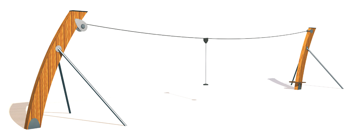 Zjazd linowy montowany na wzniesieniu J510 Zjazd linowy montowany na wzniesieniu J510