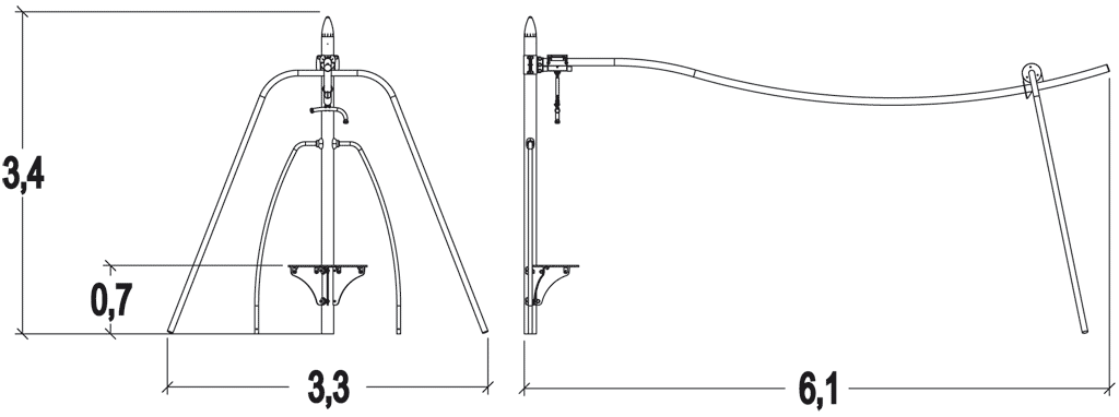 Przejażdżka na drążku Skyrail J515 Przejażdżka na drążku Skyrail J515