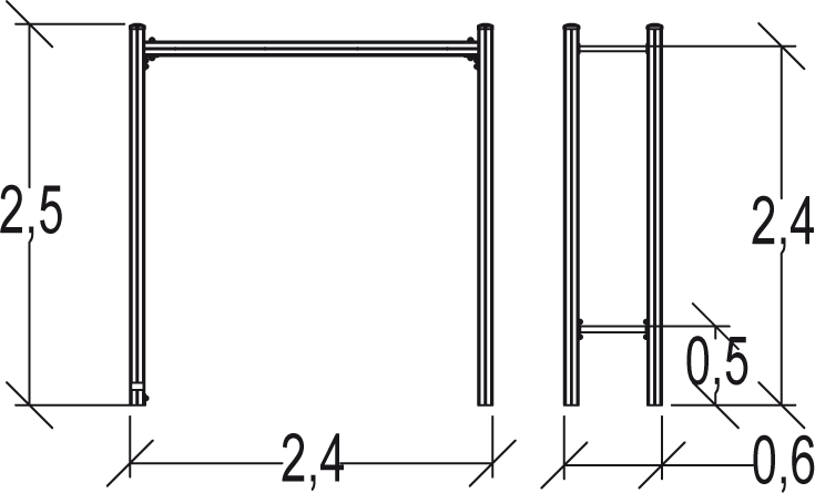Trim Trail drabinka pozioma Senior JPS21-S-M Trim Trail drabinka pozioma Senior JPS21-S-M