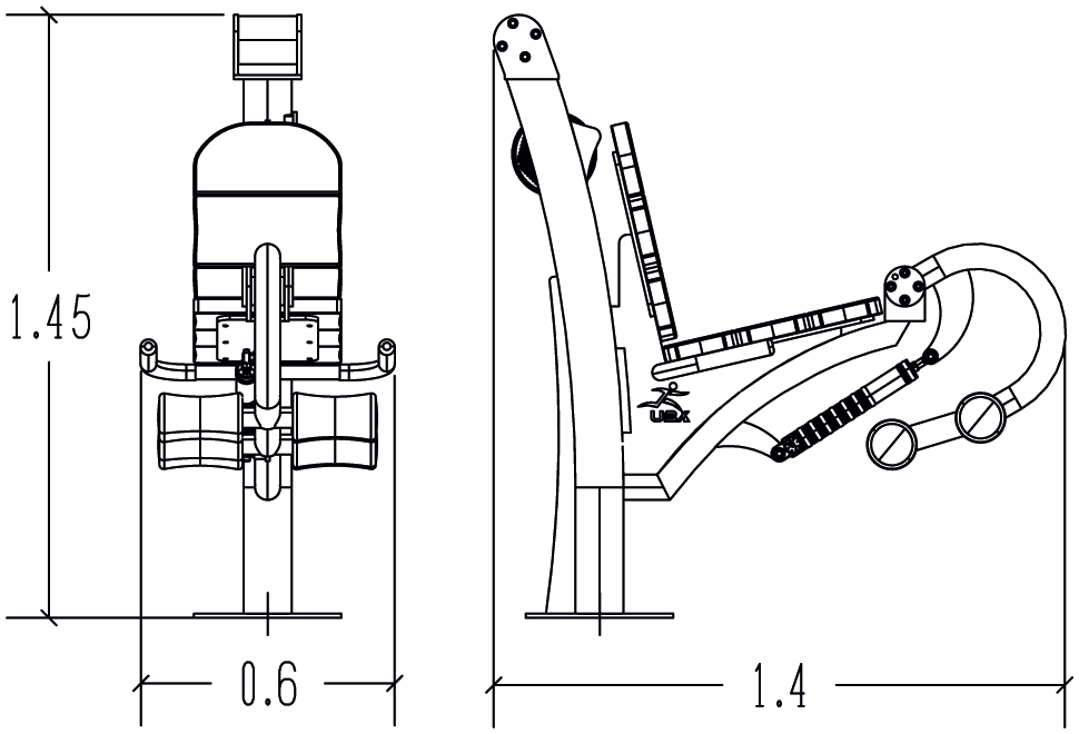 Hydraulic Leg Extension Urbanix R37-UBX-298B Hydraulic Leg Extension Urbanix R37-UBX-298B