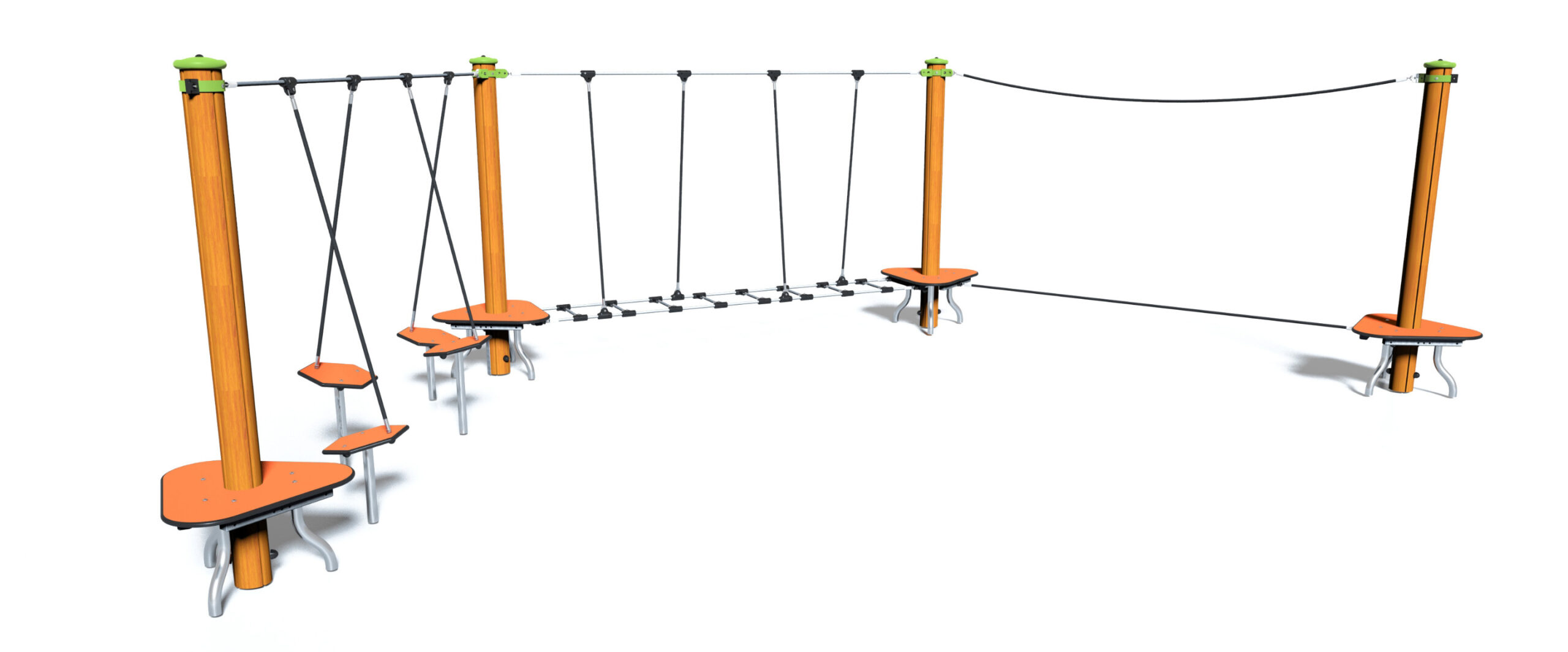 Ścieżka linowa – słupy drewniane J5408 Ścieżka linowa - słupy drewniane J5408
